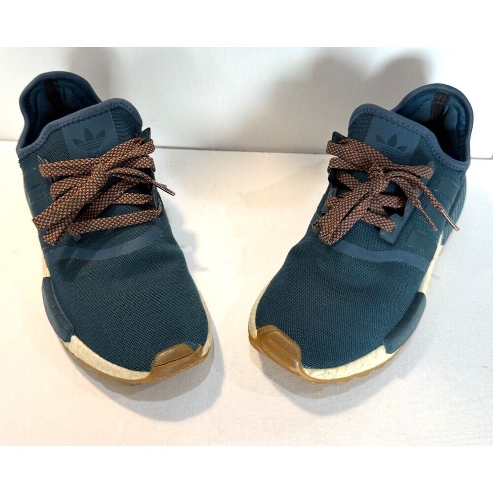 Adidas NMD R1 Trail Boost Shoes Teal Orange Men’s US 8.5 Gum Sole Sneakers